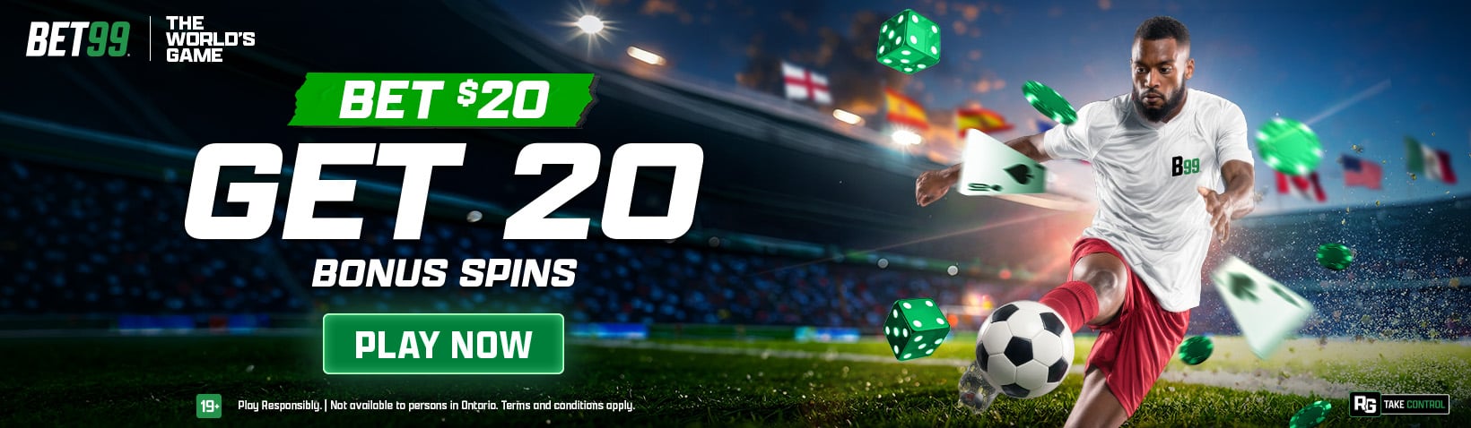 bet99 20 free spins